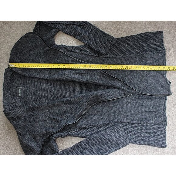 HP!! 🌏🦤🌻 Zadig & Voltaire Daphnee ALN - Alpaca Coatigan Jacket w/Leather Trim - Picture 8 of 11